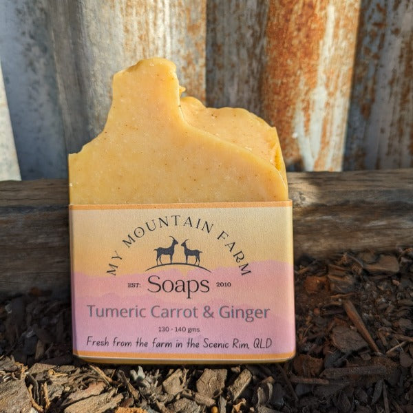 Organic Tumeric Carrot and Ginger Soap - My Mountain Farm