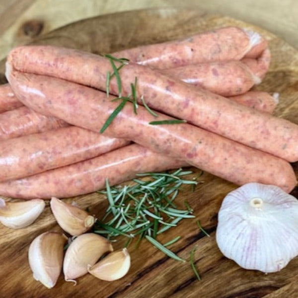 Sausages - Thin Lamb with Garlic & Rosemary - 500g