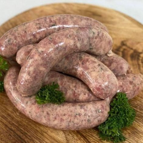 Sausages - thick beef (gluten free) - 6 sausages per pack @ approx. 650g